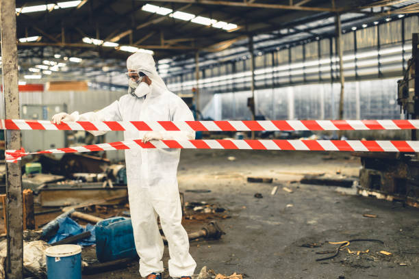 Professional Trauma Scene Cleanup technician working in Edmore, MI